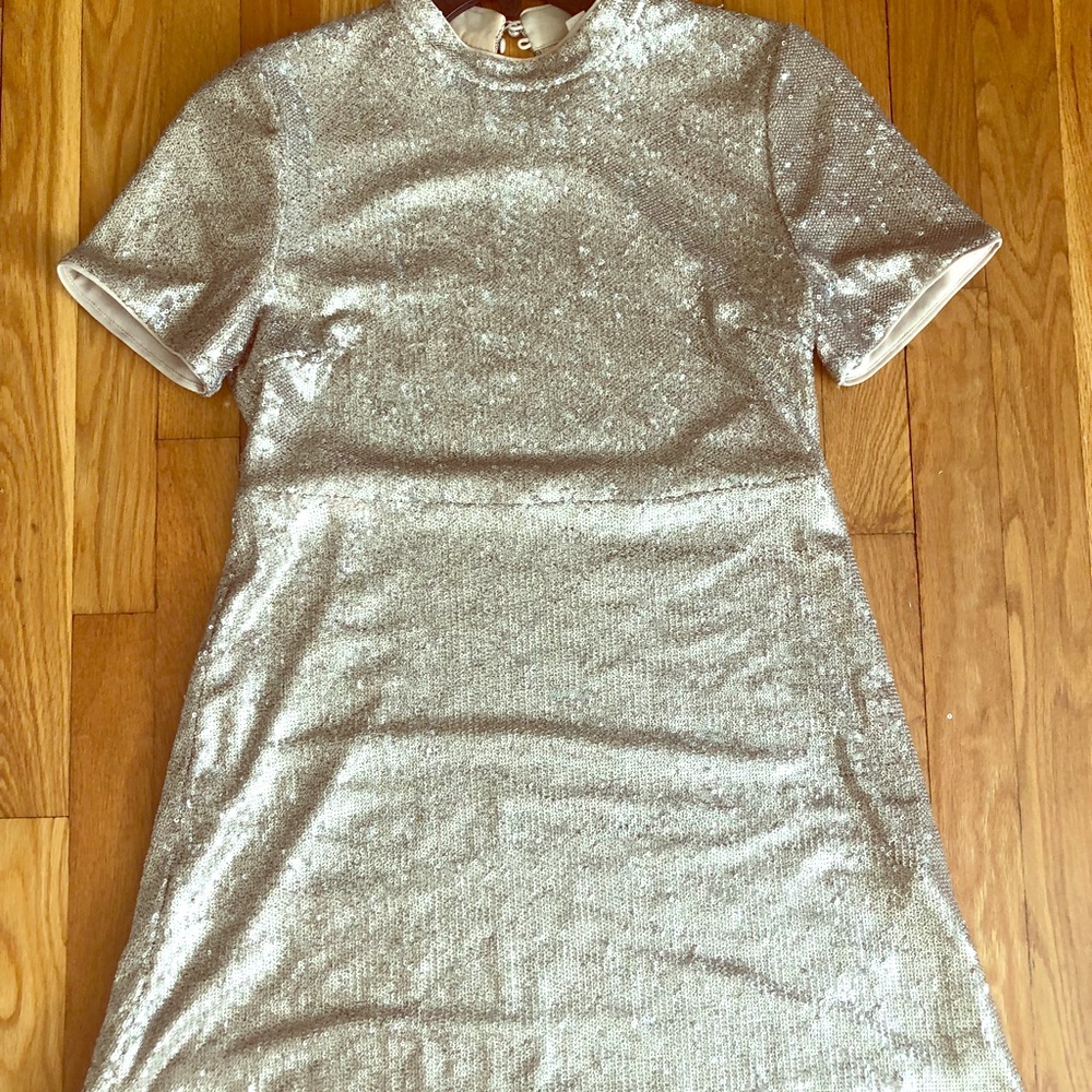 Gold sequin dress